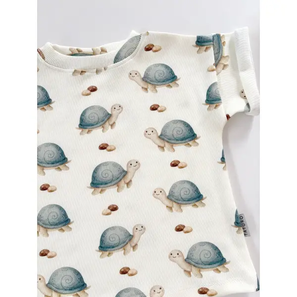 KOMPLET T-SHIRT TURTLES + KOLARKI DUSTY BLUE
